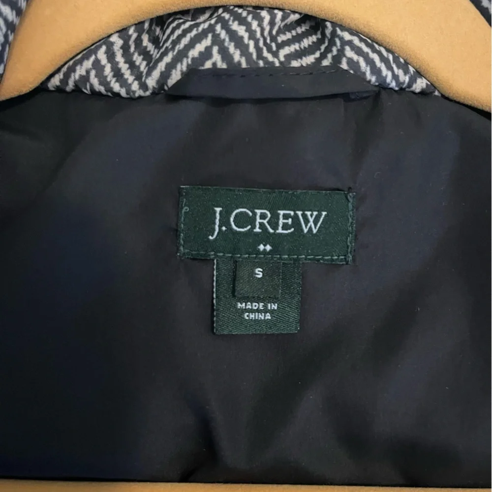J. Crew Black and White Herringbone Vest Size Small - Picture 5 of 7